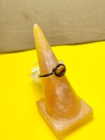 انگشتر سنگ طبیعی قهوهای