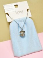 گردنبند پاکتی طرح صدف مروارید دار