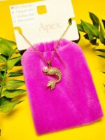 گردنبند پاکتی طرح ماهی