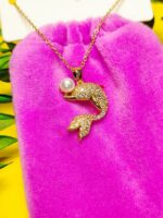 گردنبند پاکتی طرح ماهی