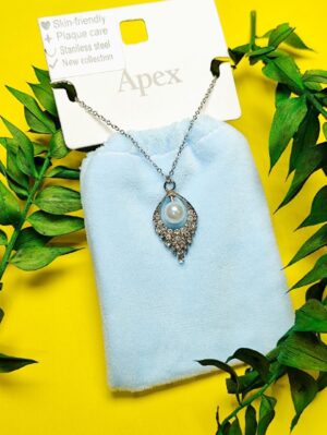 گردنبند پاکتی طرح مروارید