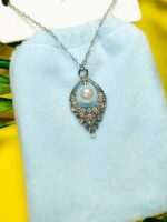 گردنبند پاکتی طرح مروارید