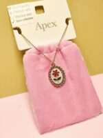 گردنبند پاکتی طرح گل رنگی