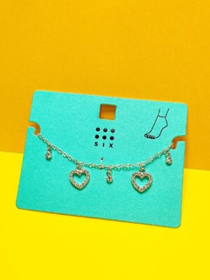 پابند زنچیری طرح قلب دار