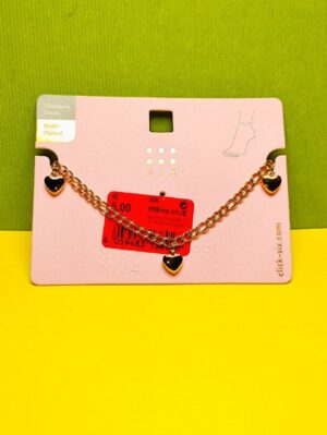 پابند طرح قلب دار زنجیری