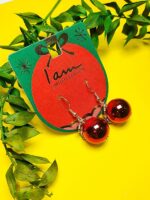 گوشواره طرح آلبالویی