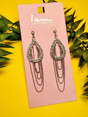 گوشواره طرح دار نگینی