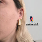 گوشواره مدل طرح برداری سنگ دار